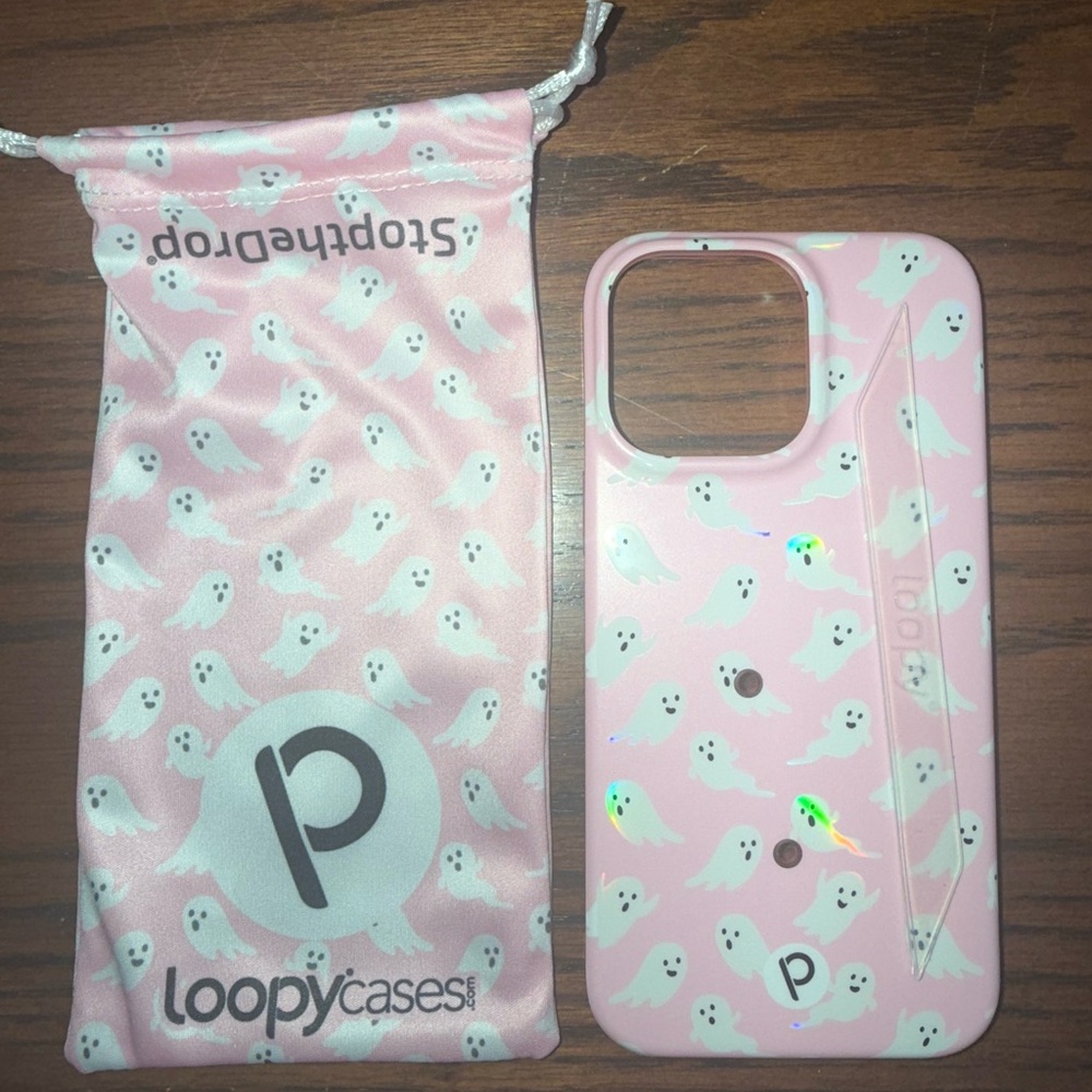 Loopy Case Pink ghost iPhone Case